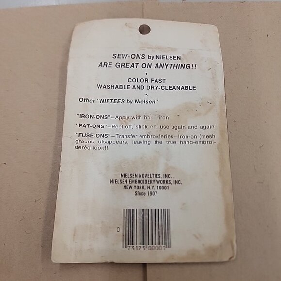 Niftees Sew Ons Patch Pedal Power Saves Energy  In Package - Picture 3 of 4